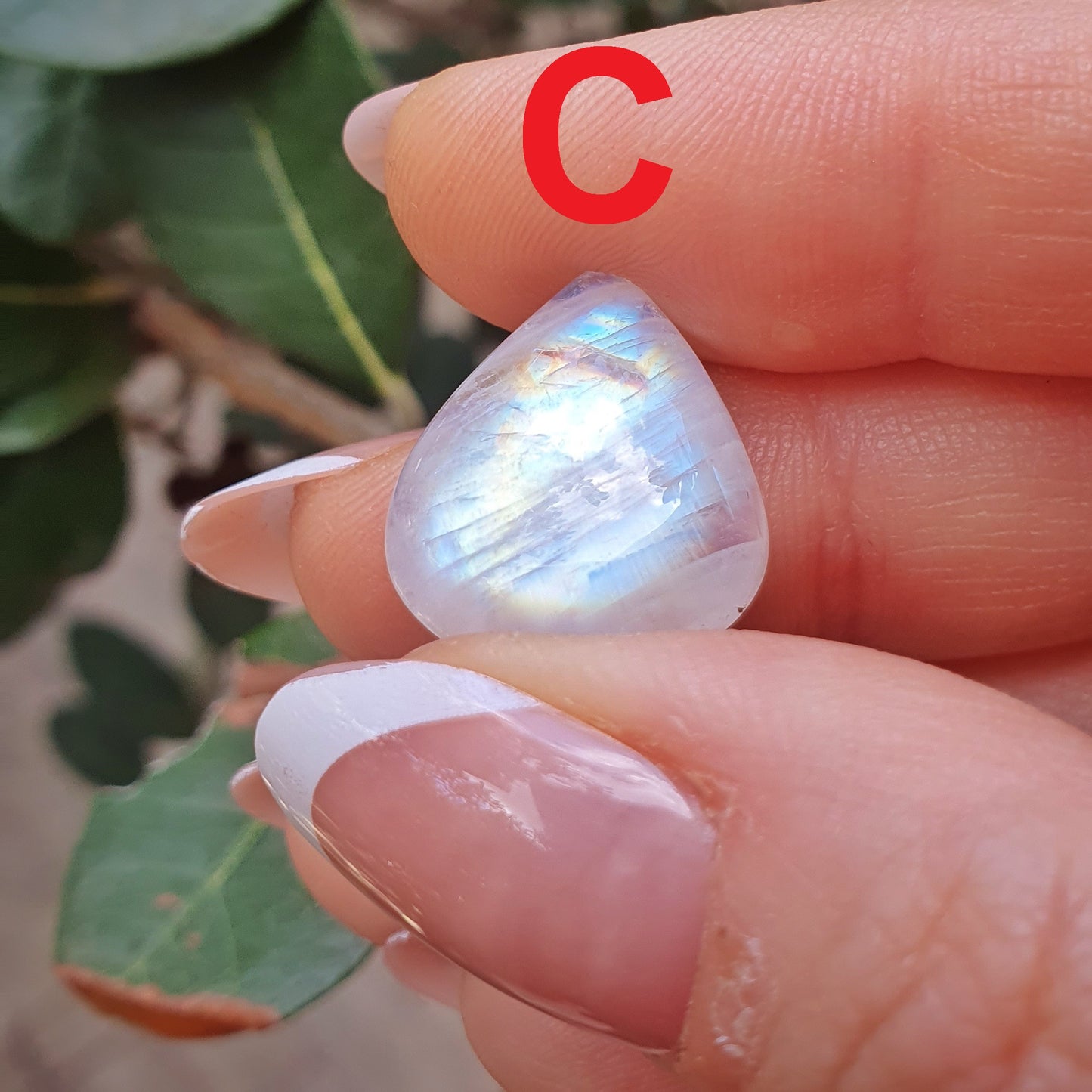 Labradorite bianca taglio goccia
